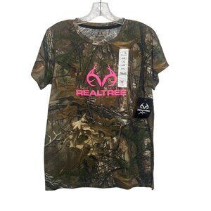 Realtree Xtra Camouflage Tshirt Womens Large Green New Outdoor Hunting